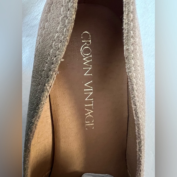 Crown vintage Leather Upper Shoe Camel Color Size 8.5 - Picture 4 of 5